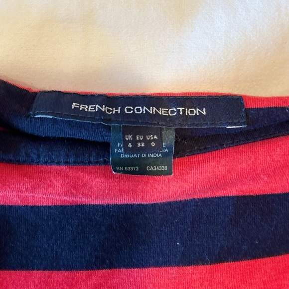 French Connection Navy and Red Stripe Dress - Picture 2 of 2